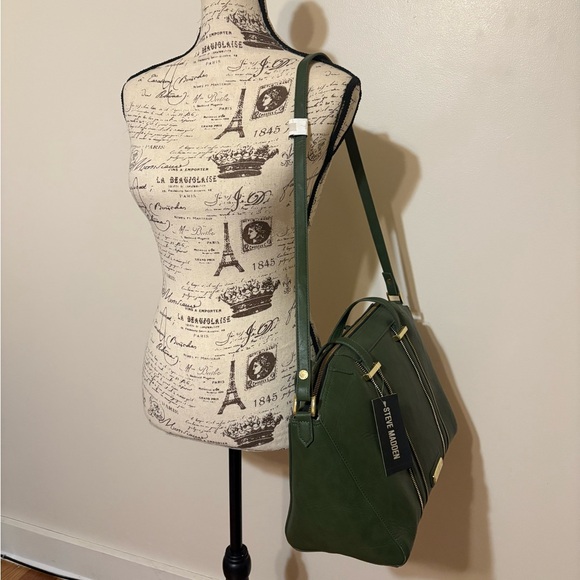 NWT Steve Madden Women's Hunter Green Satchel Bag - Picture 3 of 12